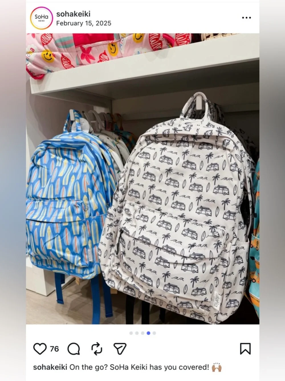COPY - SoHa Keiki Hawaii-themed backpack